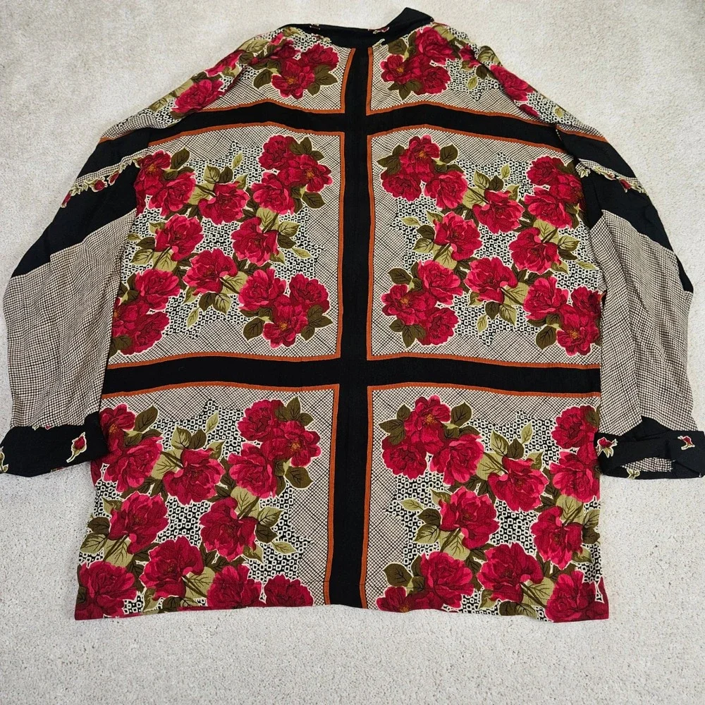 VTG‎ Women's Carole Little Floral Tapestry Blazer Jacket Size 14 Oversized Artsy